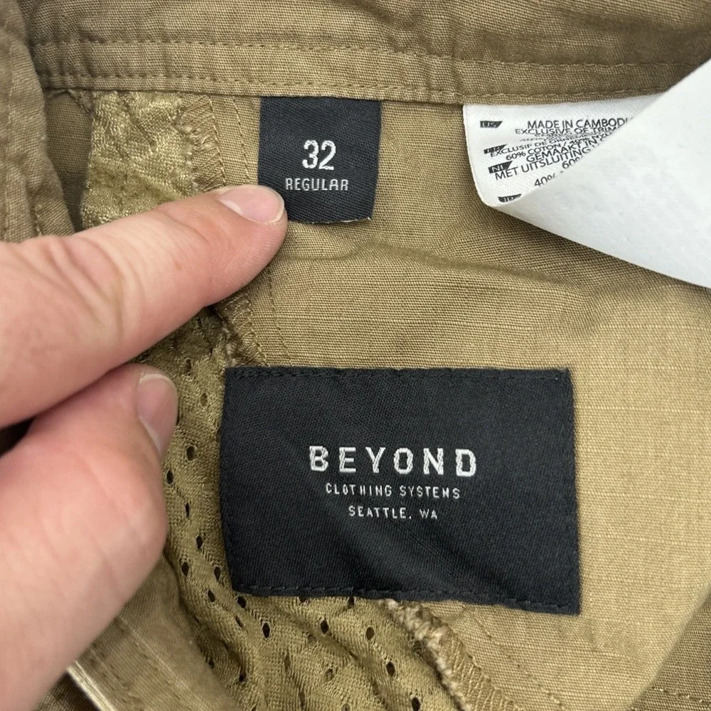 BEYOND Clothing Sz 32 Regular Fit K5 Makers Pant Ripstop Cargo Pants Khaki